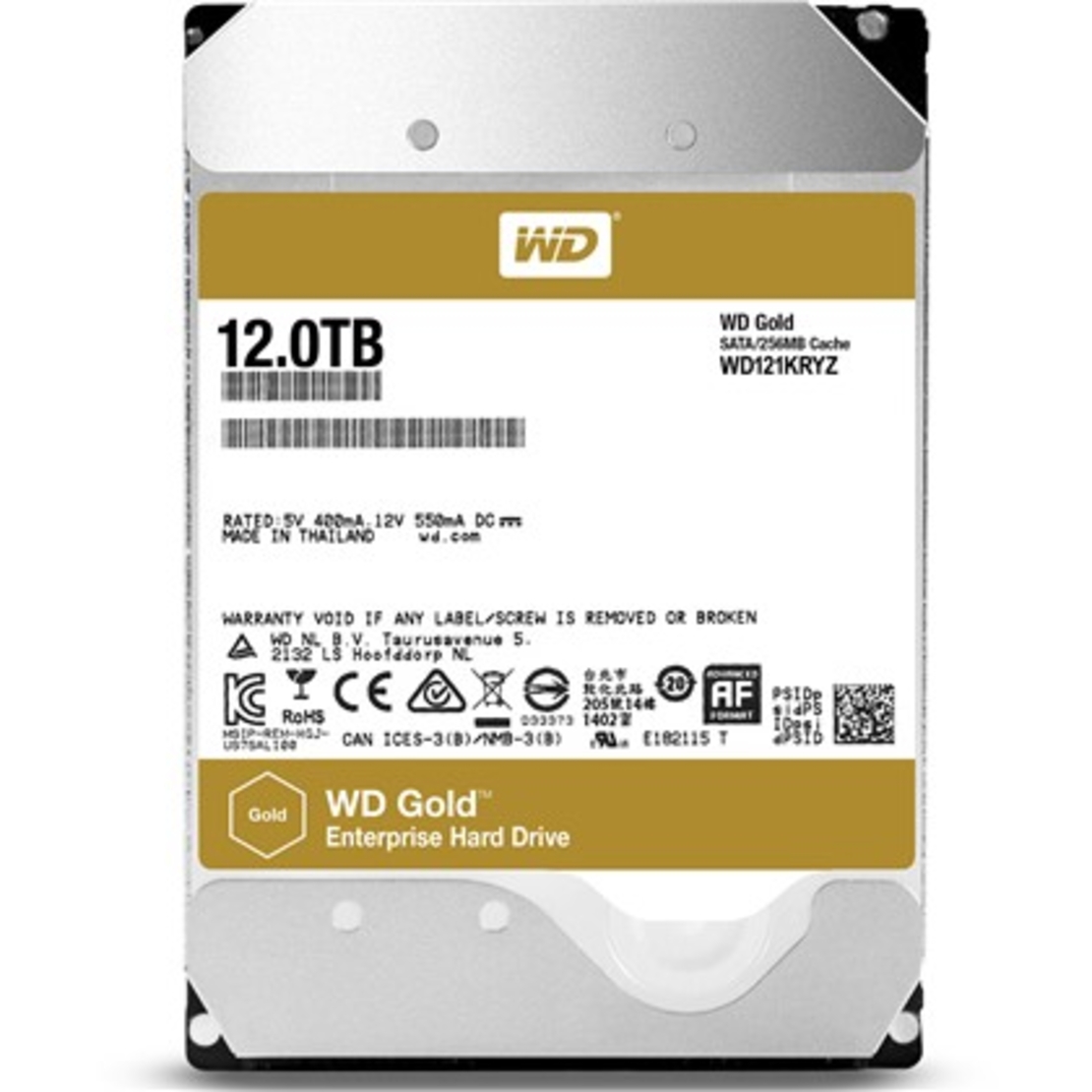 12TB 256MB 7200RPM 6GB/s WD121KRYZ GOLD WD