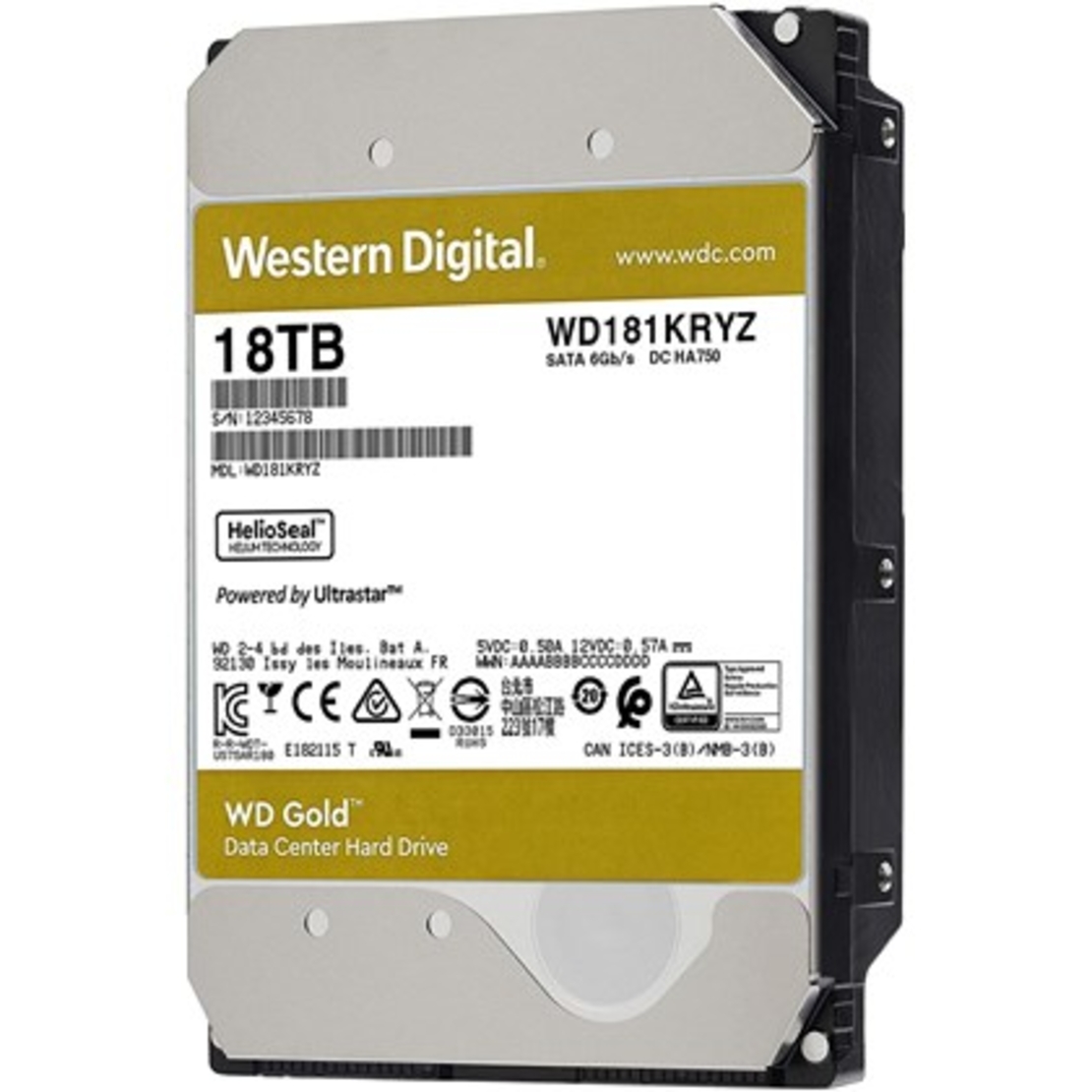18TB 256MB 7200RPM 6GB/s WD181KRYZ GOLD WD