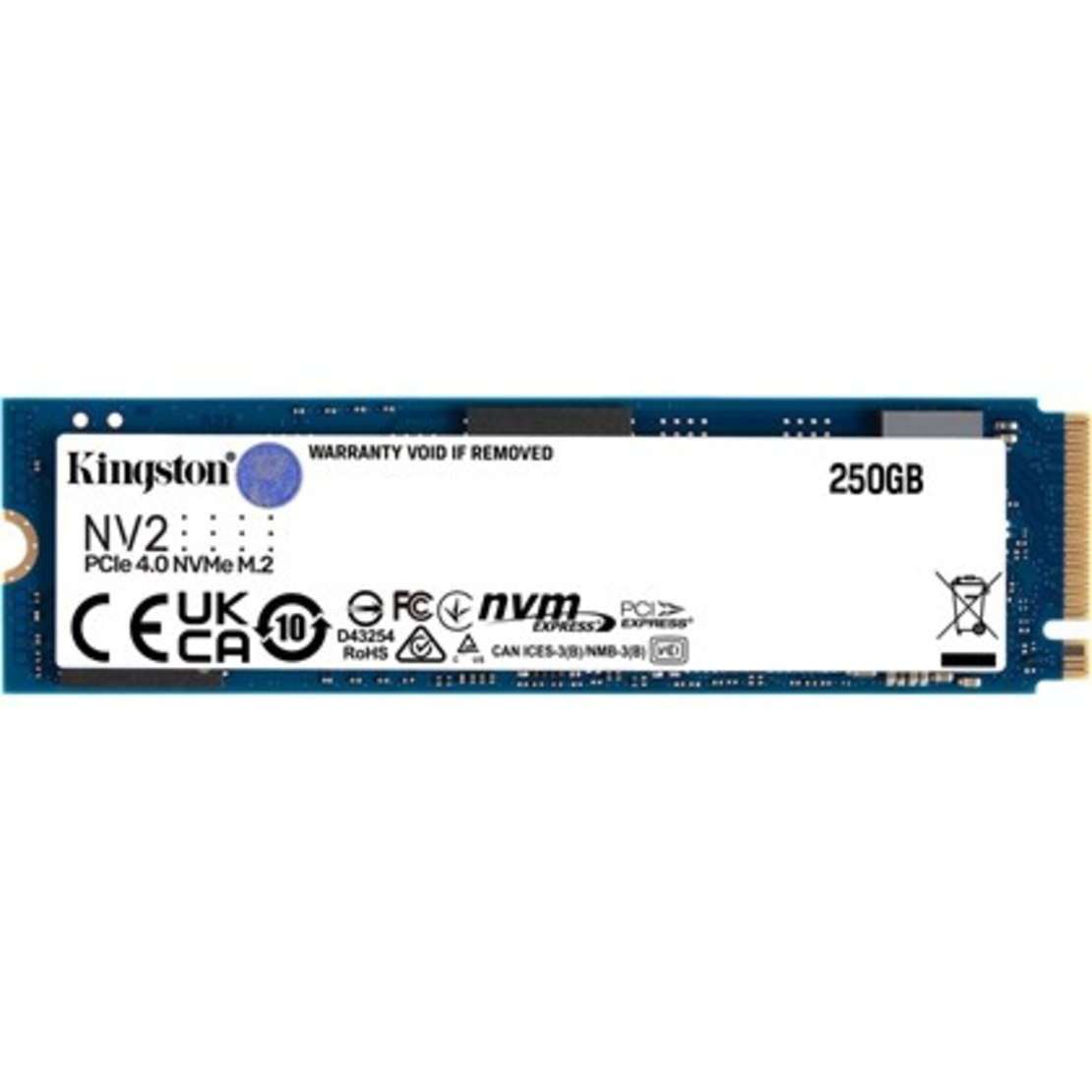 KINGSTON SSD 250GB NV2 PCIe NVMe 4.0 x4 M.2 2280