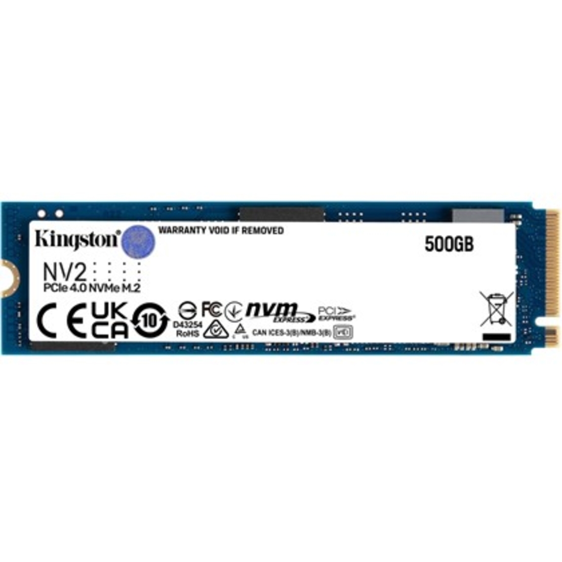 KINGSTON SSD 500GB NV2 PCIe NVMe 4.0 x4 M.2 2280