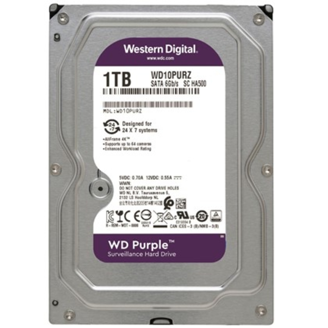 1TB 64MB SATA III 6GB/s PURZ PURPLE WD