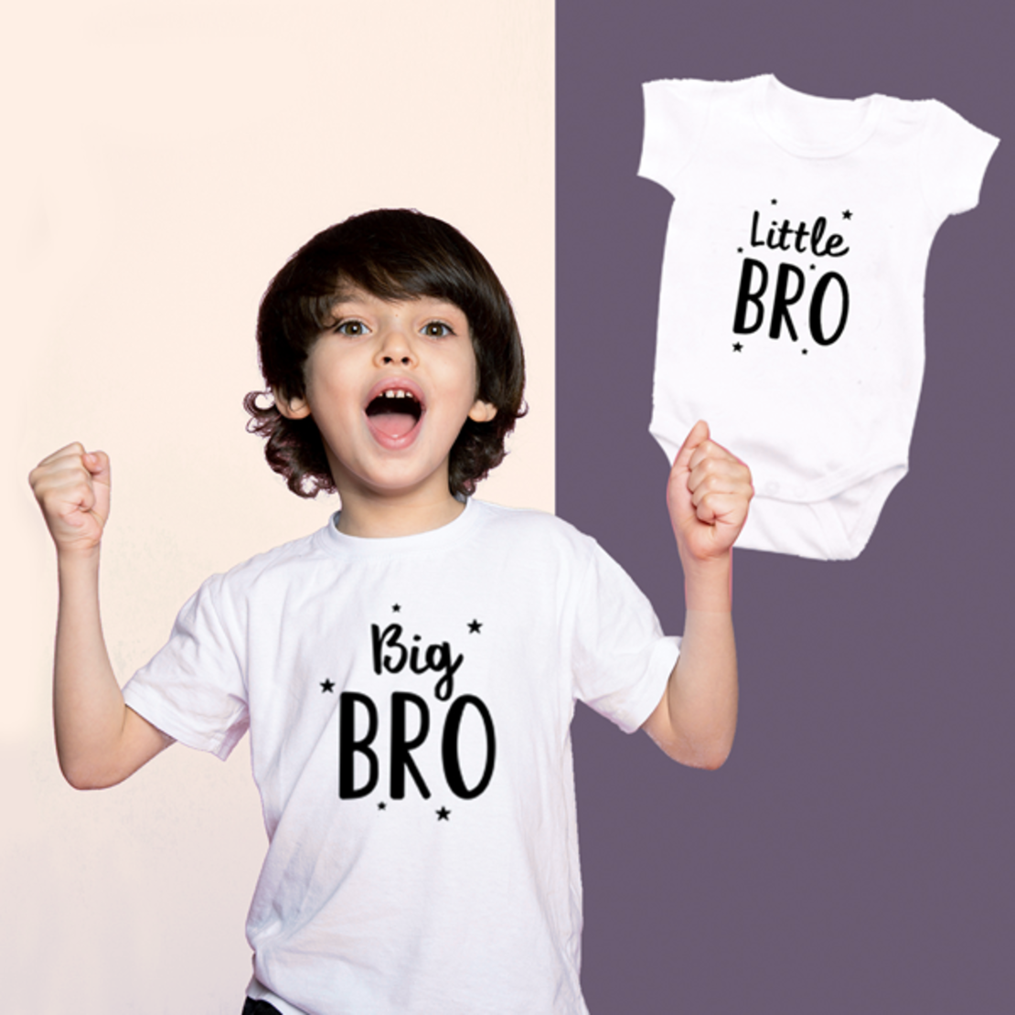 צמד חולצות אח גדול / אח קטן - BRO