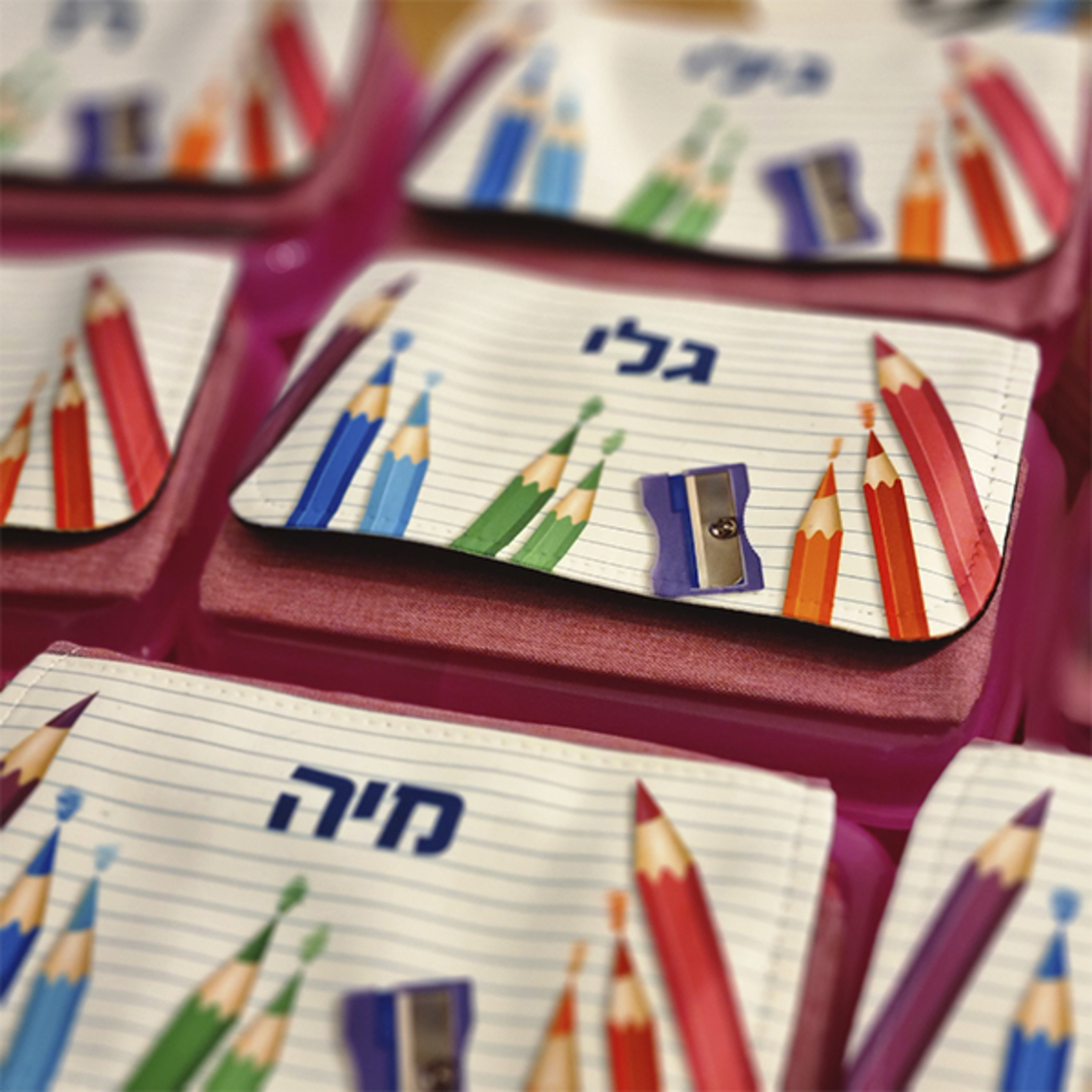 קלמר ועיפרון- ורוד -ילדים