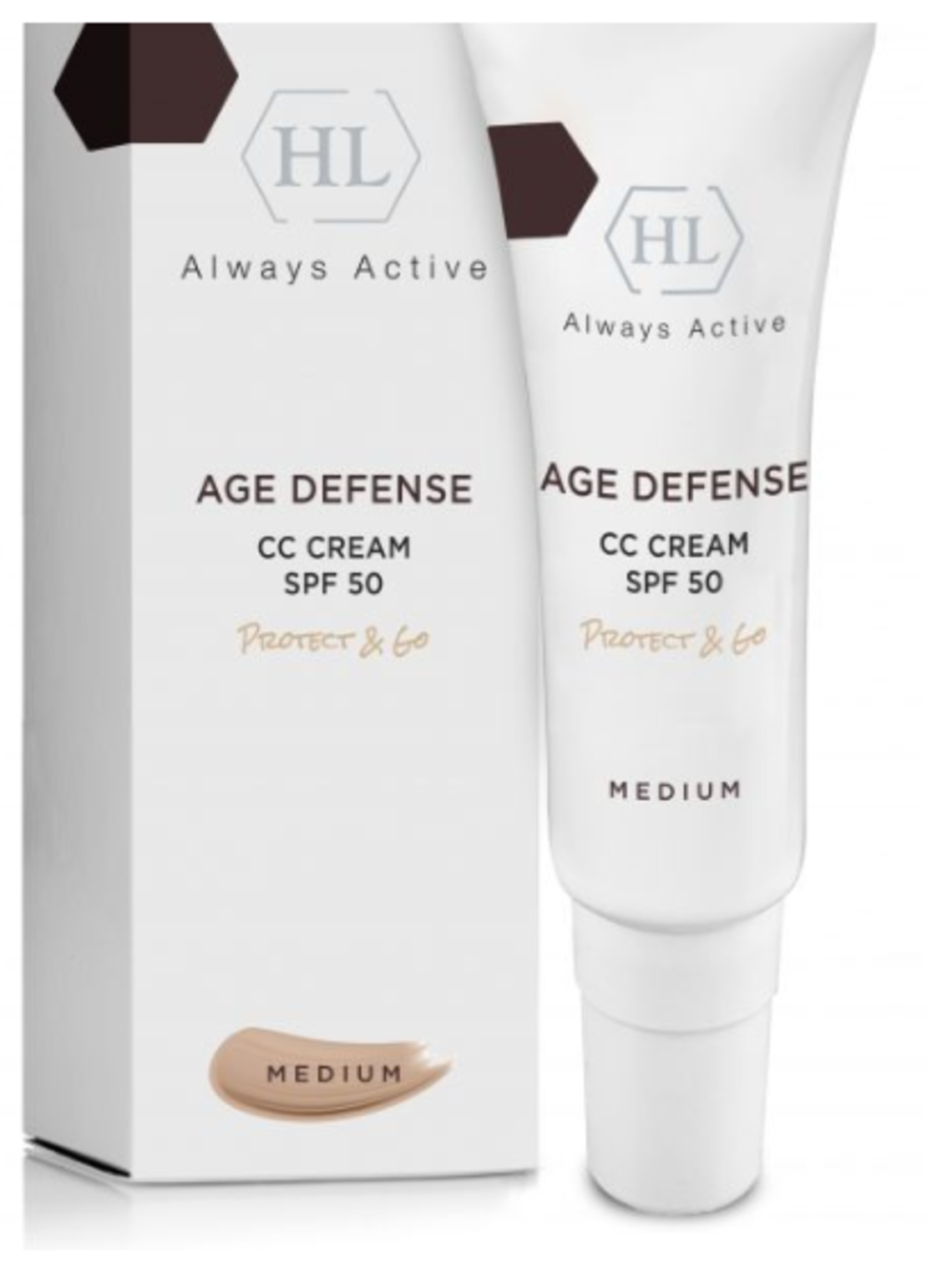 AGE DEFENSE - CC CREAM PROTRCT&GO SPF 50 MEDIUM