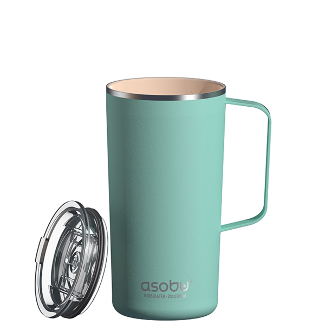 ספל תרמי נירוסטה ציפוי קרמי פנימי 600 מ