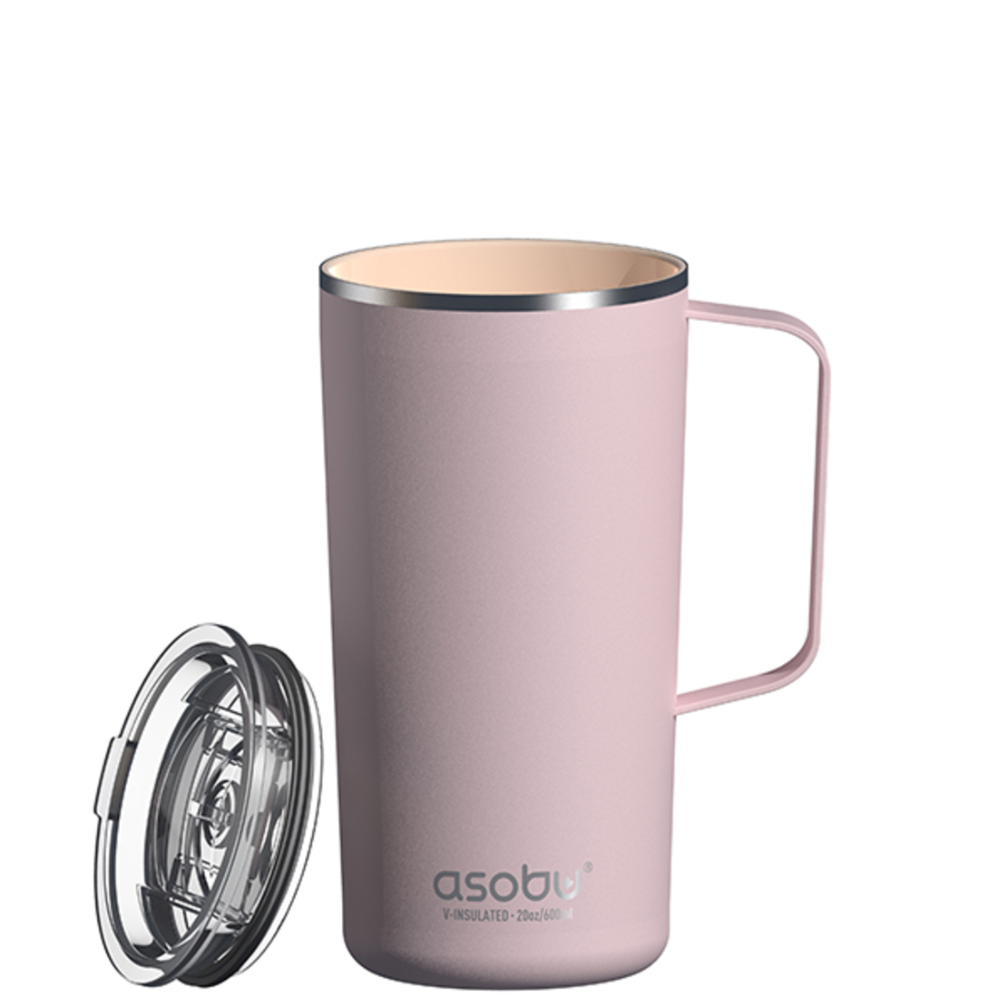 ספל תרמי נירוסטה ציפוי קרמי פנימי 600 מ