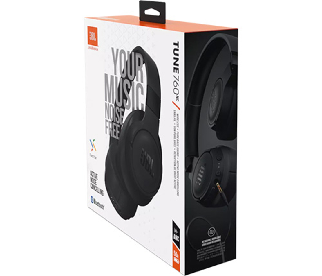 אוזניות קשת אלחוטיות שחור JBL Tune 760NC Bluetooth