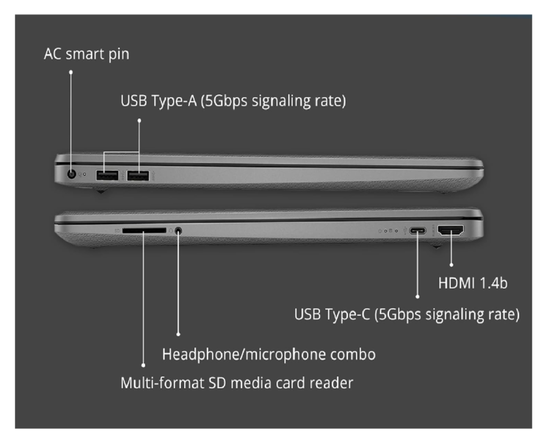 מחשב נייד HP 15s-fq5095nj Intel I5-1235U/16G/512GB SSD/15.6
