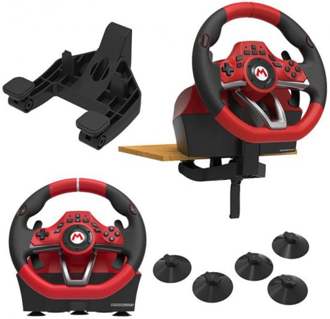 הגה מירוצים עם דוושות HORI MarioKart Racing Wheel Pro Deluxe