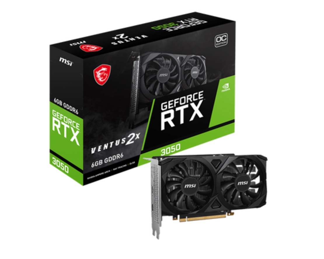 כרטיס מסך MSI GeForce RTX 3050 VENTUS 2X E 6G OC