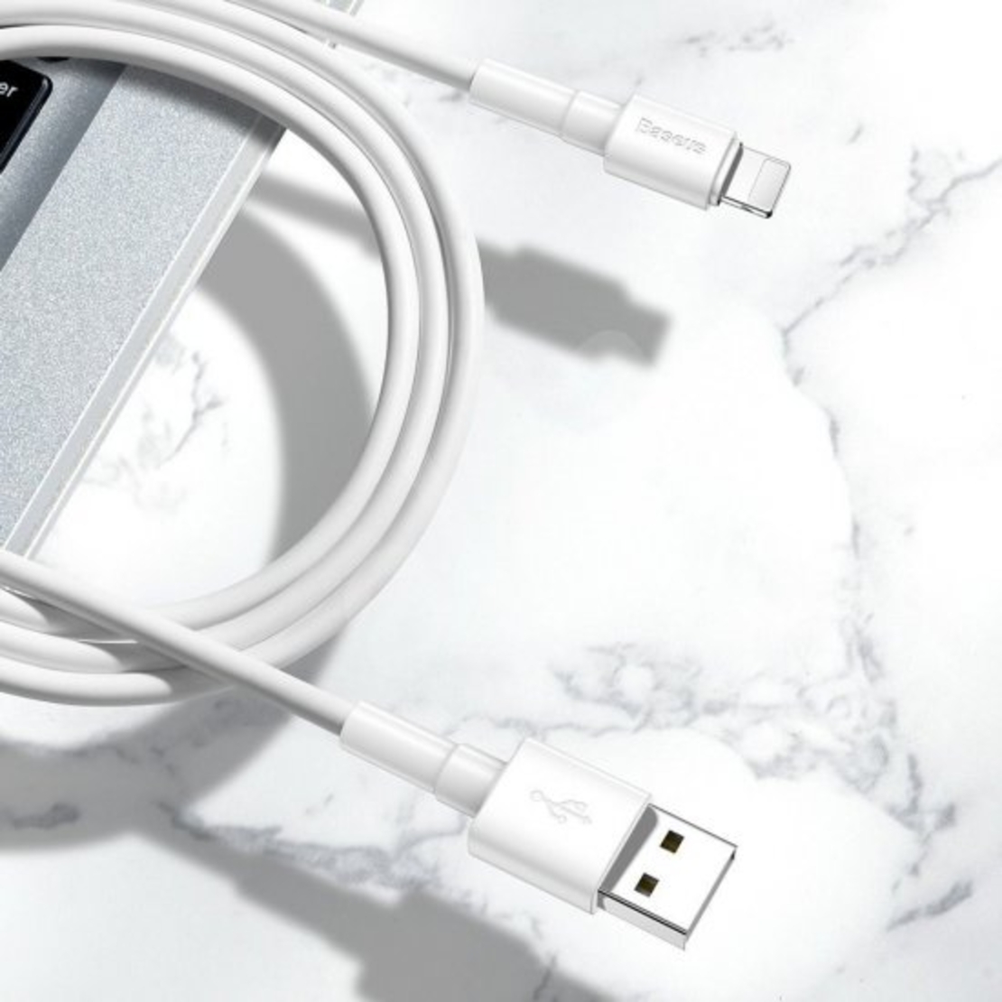 כבל סנכרון וטעינה Baseus Mini White Cable 1m USB-A To Apple Lightning
