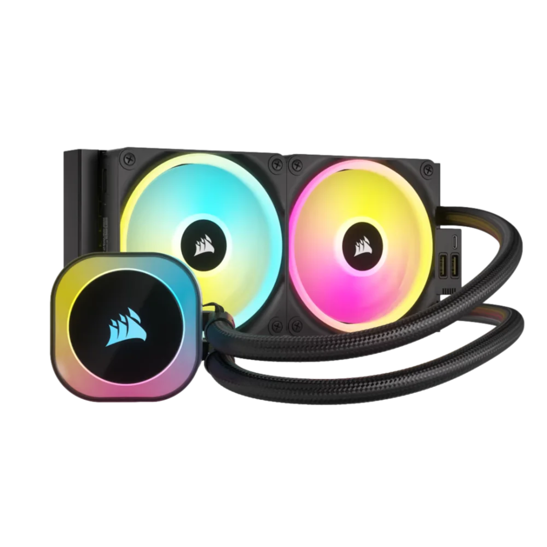 קירור נוזלי שחור Corsair iCUE H100i RGB ELITE AMD/INTEL
