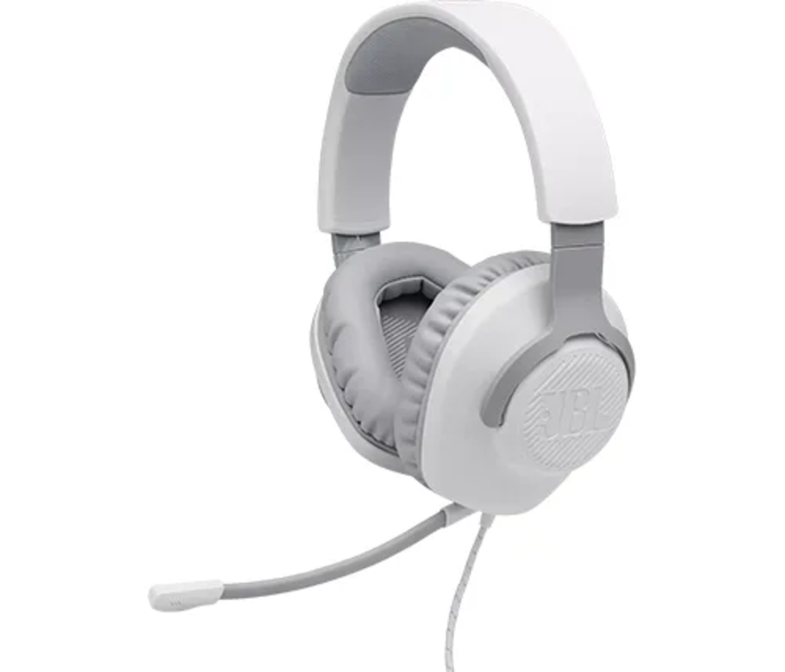 אוזניות גיימינג לבן JBL Quantum 100