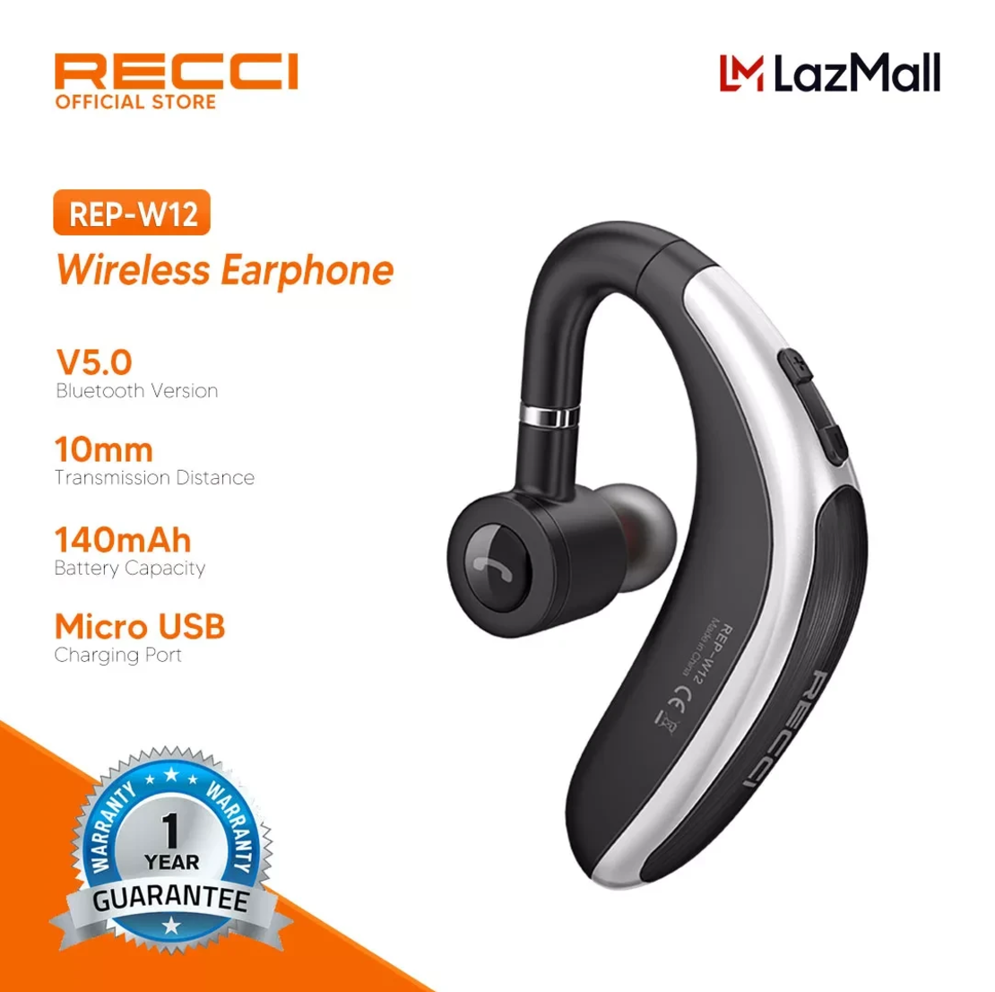 אוזניות Recci Zorro REP-W12 V5.0