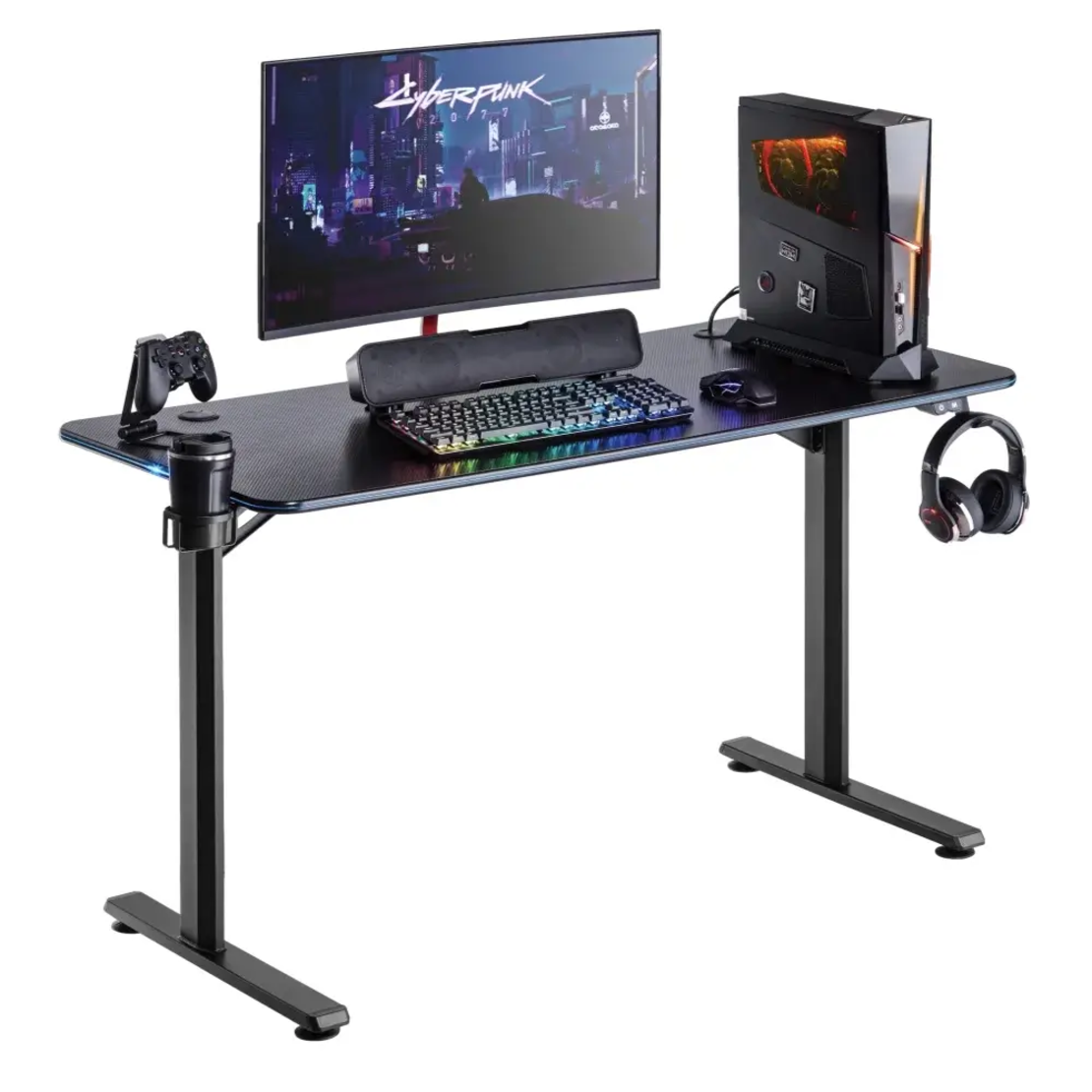 שולחן גיימינג מקצועי GMD08-1 RGB מבית LUMI