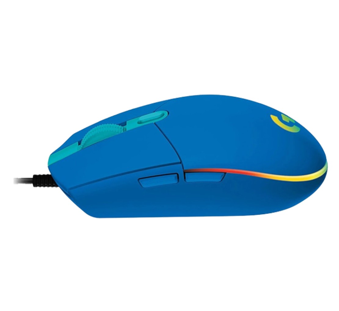 עכבר גיימרים חוטי כחול Logitech G102 Lightsync