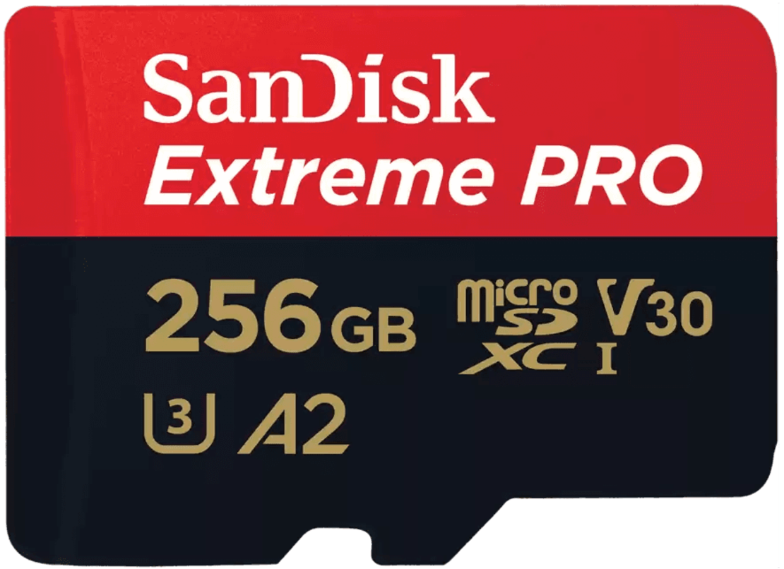 כרטיס זיכרון עם מתאם SanDisk Extreme Pro A2 MicroSDXC SDSQXCD-256G-GN6MA