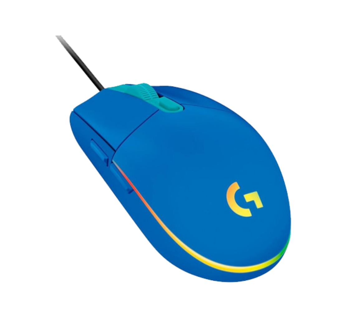 עכבר גיימרים חוטי כחול Logitech G102 Lightsync