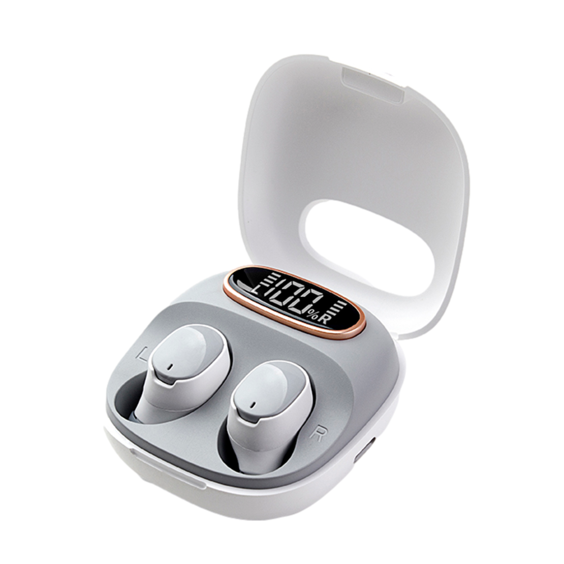 אוזניות אלחוטיות נטענות בצבע שחור ולבן Miracase True Wireless Earbuds MTWS120