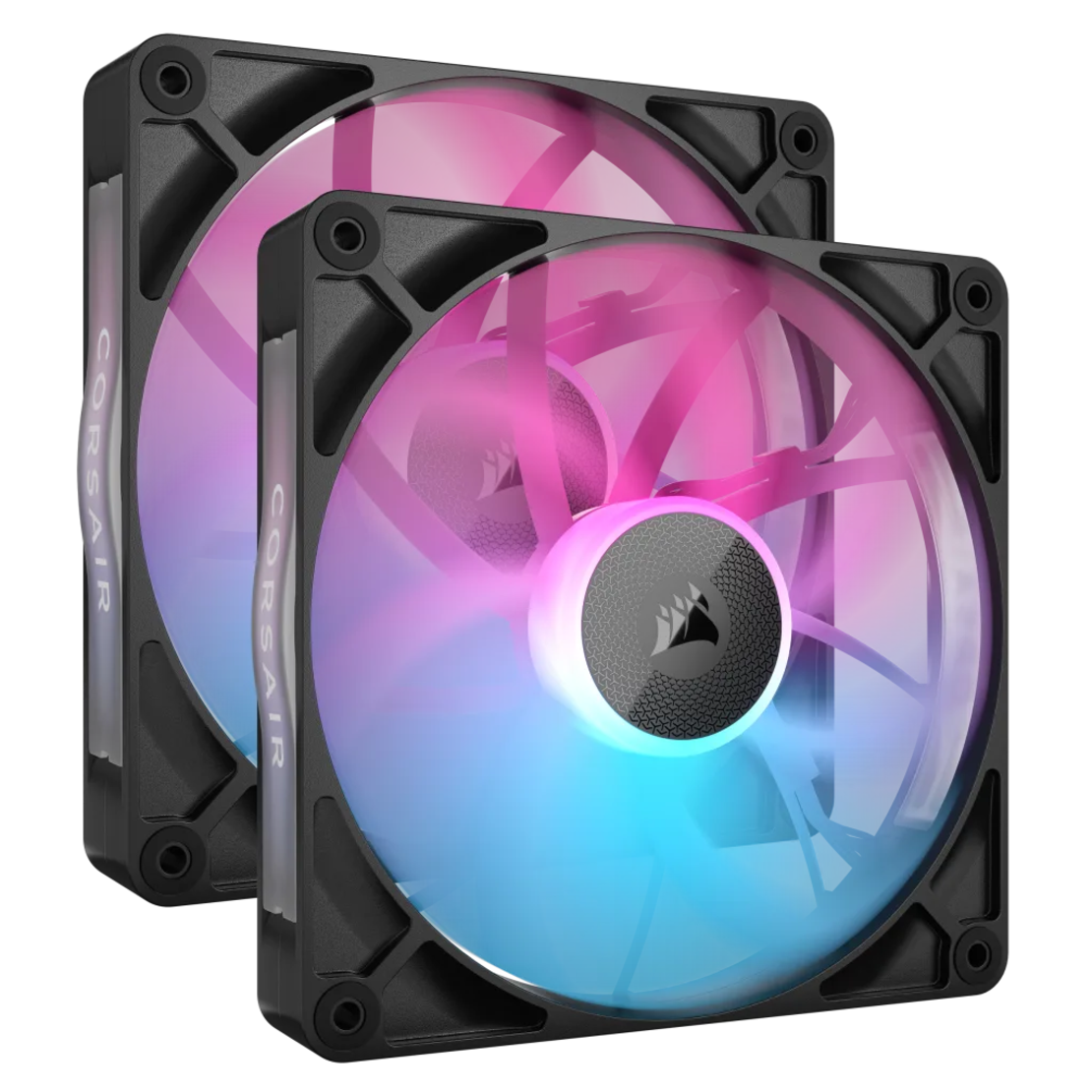 קיט 2 מאווררים + בקר Corsair RX140 RGB Srtater Kit 140mm Black