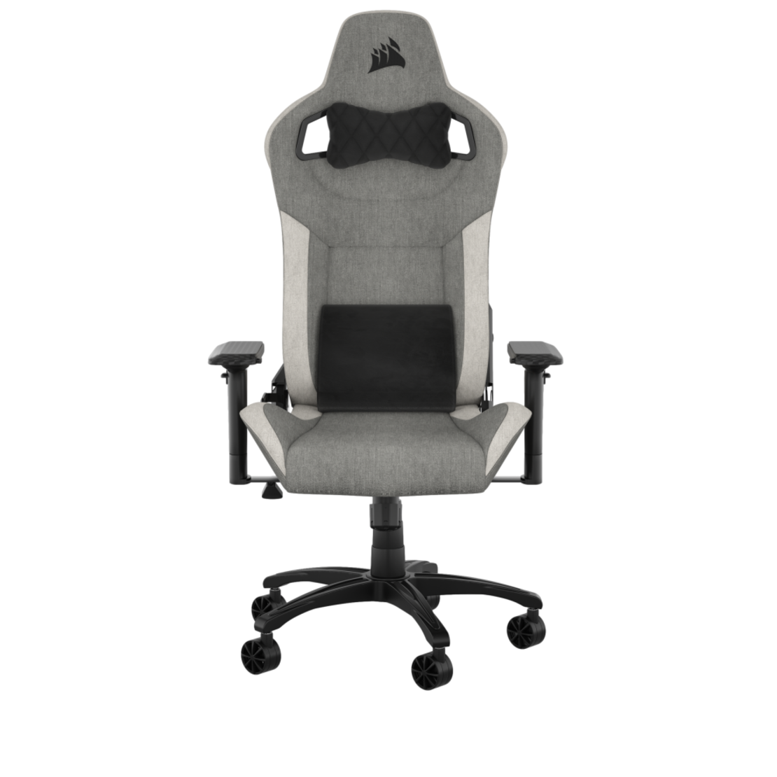 כסא גיימינג אפור לבן CORSAIR T3 RUSH White/Grey