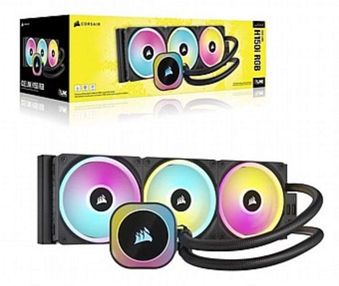 קירור נוזלי למעבד שחור Corsair iCUE H150i Elite Capellix X 360mm