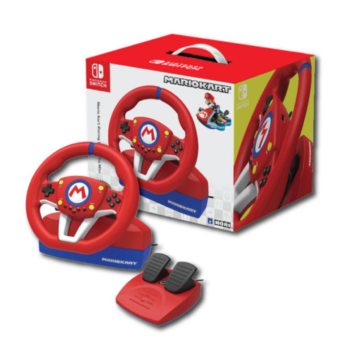 הגה מירוצים עם דוושות HORI MarioKart Racing Wheel Pro Mini