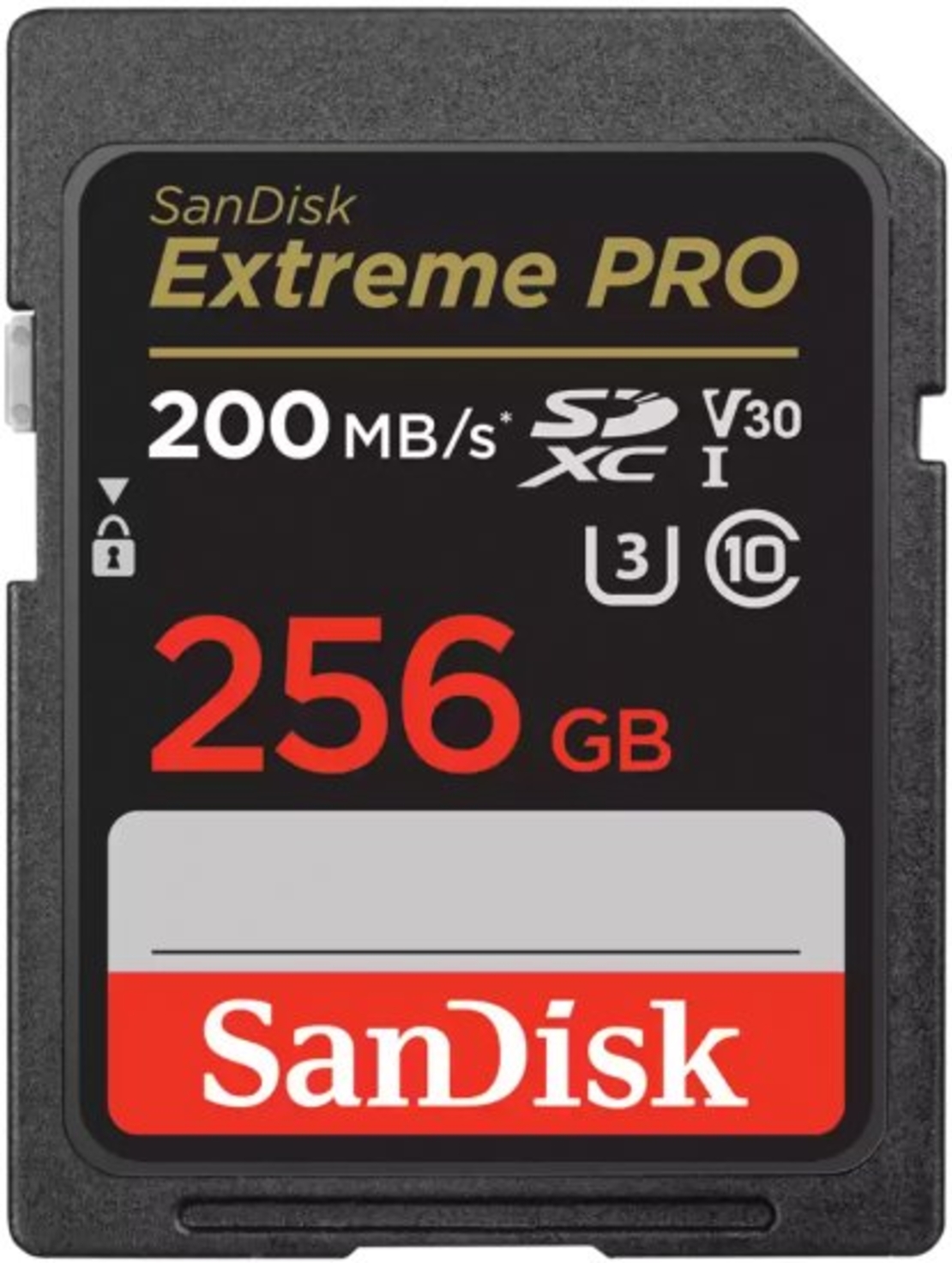 כרטיס זיכרון SanDisk 256GB Extreme Pro UHS-I SDXC U3 V30