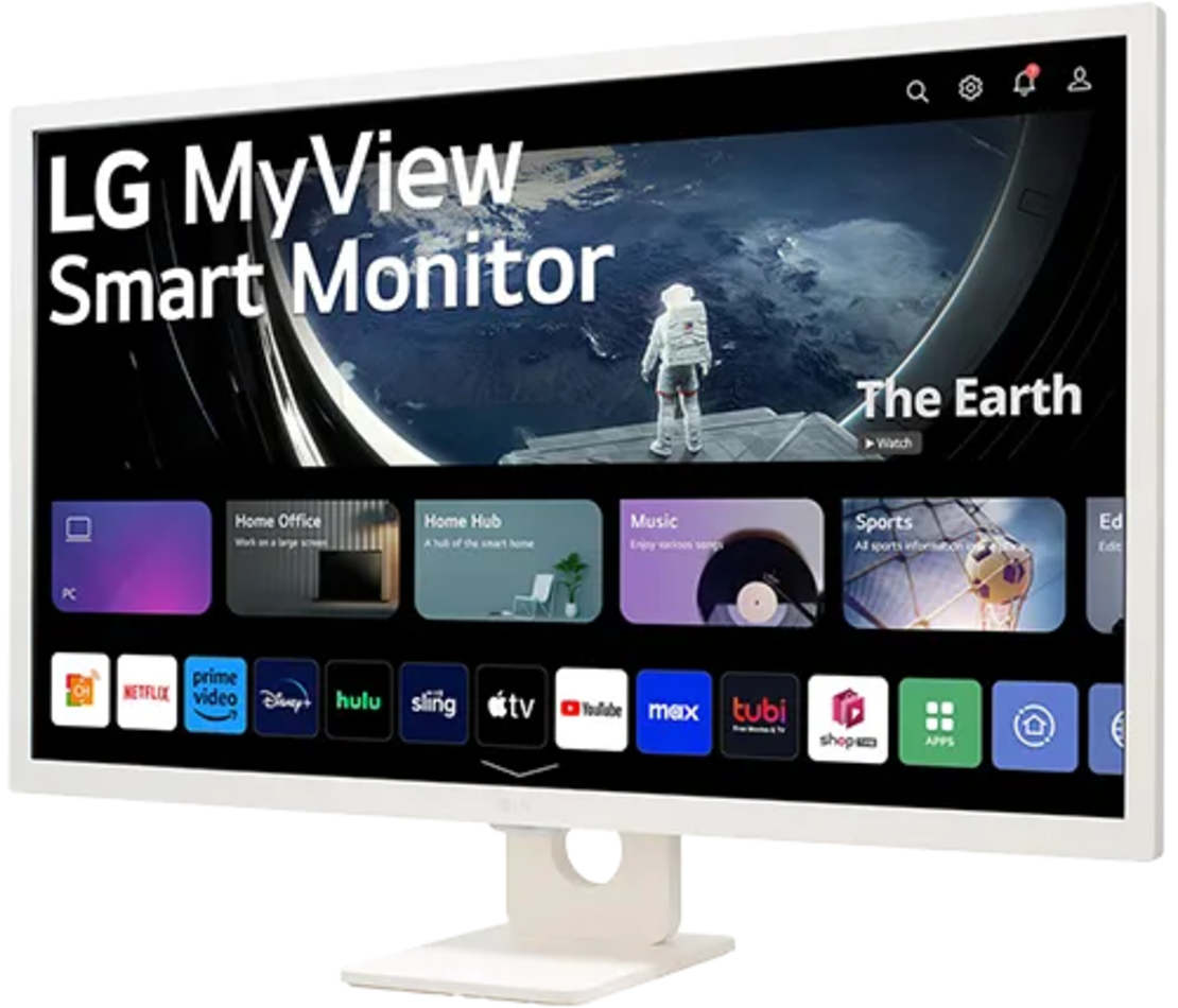 מסך מחשב חכם כולל שלט LG MyView 32SR50F-W 31.5 inch/FHD/60HZ/IPS/8ms/SPK/HDMI
