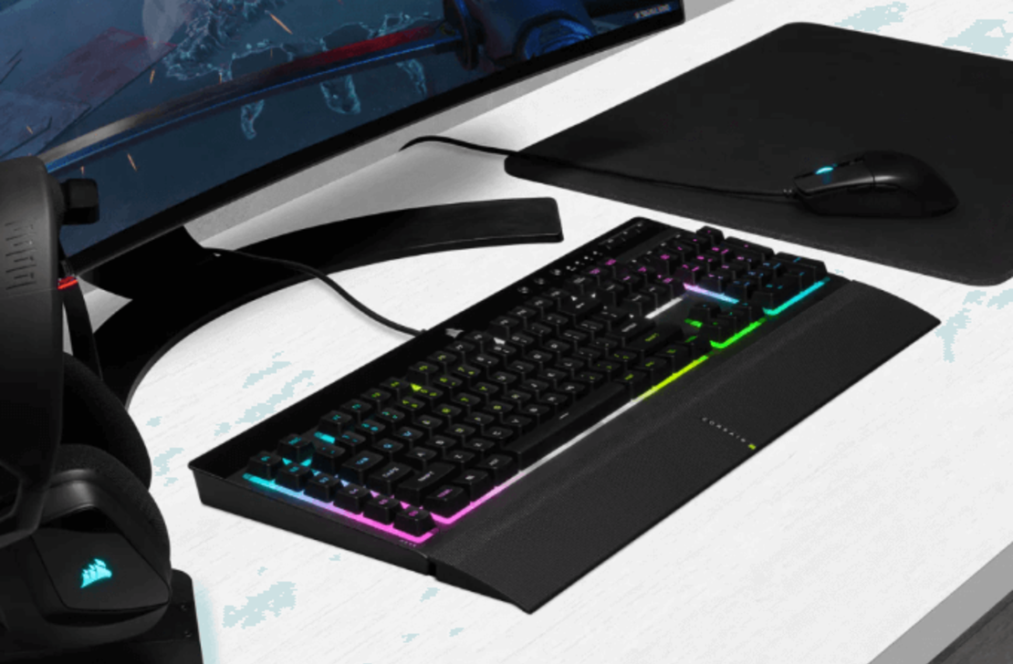מקלדת גיימינג Corsair K55 RGB Pro XT
