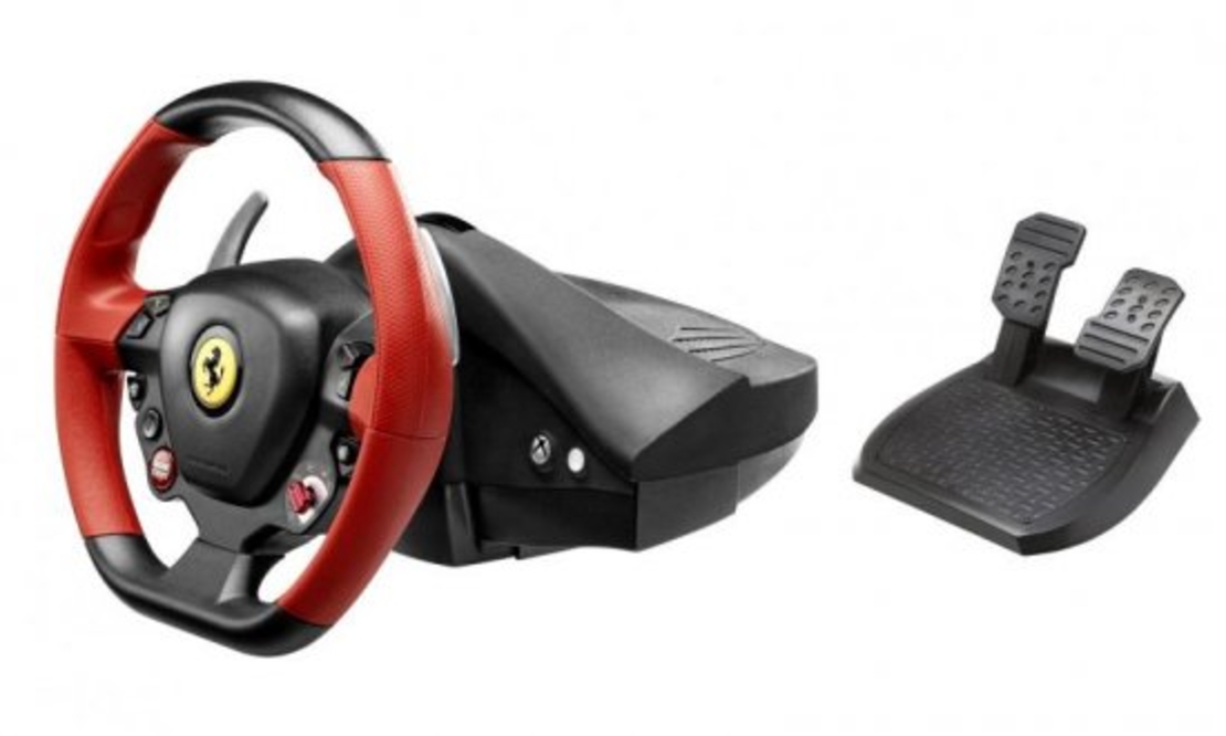 הגה מירוצים עם דוושות Thrustmaster Ferrari 458 Spider PC/XBOX ONE