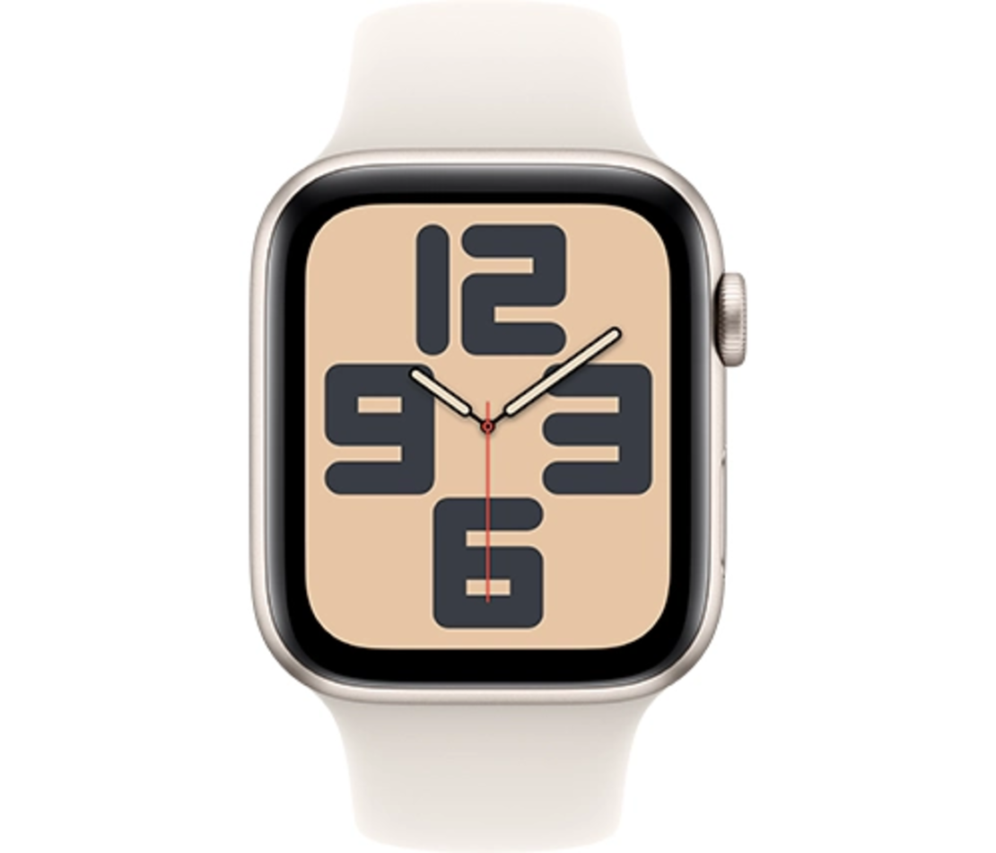 שעון חכם Apple Watch SE (Gen2) GPS 44mm Starlight Aluminium Case with Sport Band - M/L