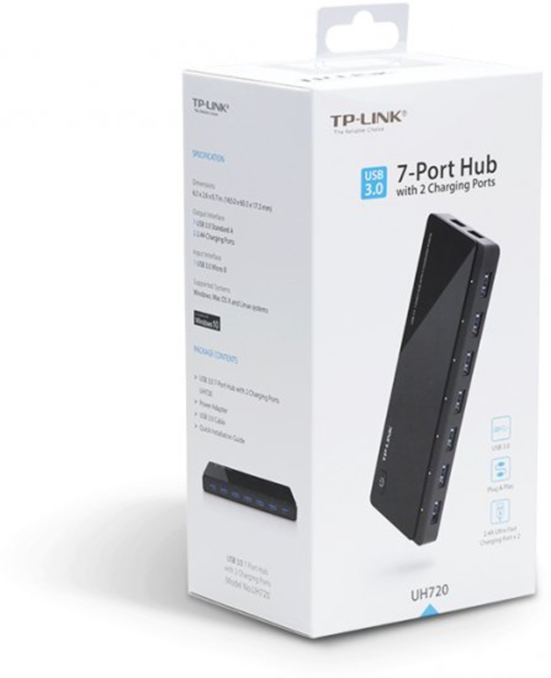 מפצל 7 יציאות + 2 יציאות לטעינה Tp-Link USB 3.0 UH720