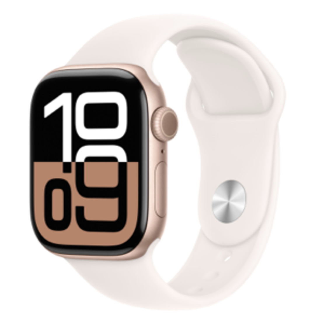 שעון חכם Apple Watch Series 10 GPS 46mm Rose Gold Aluminium Case with Light Blush Sport Band - M/L