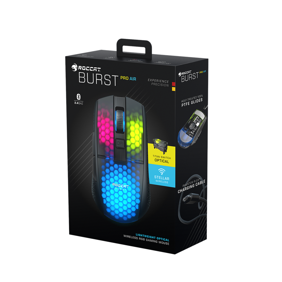 עכבר גיימינג שחור/לבן ROCCAT BURST PRO AIR