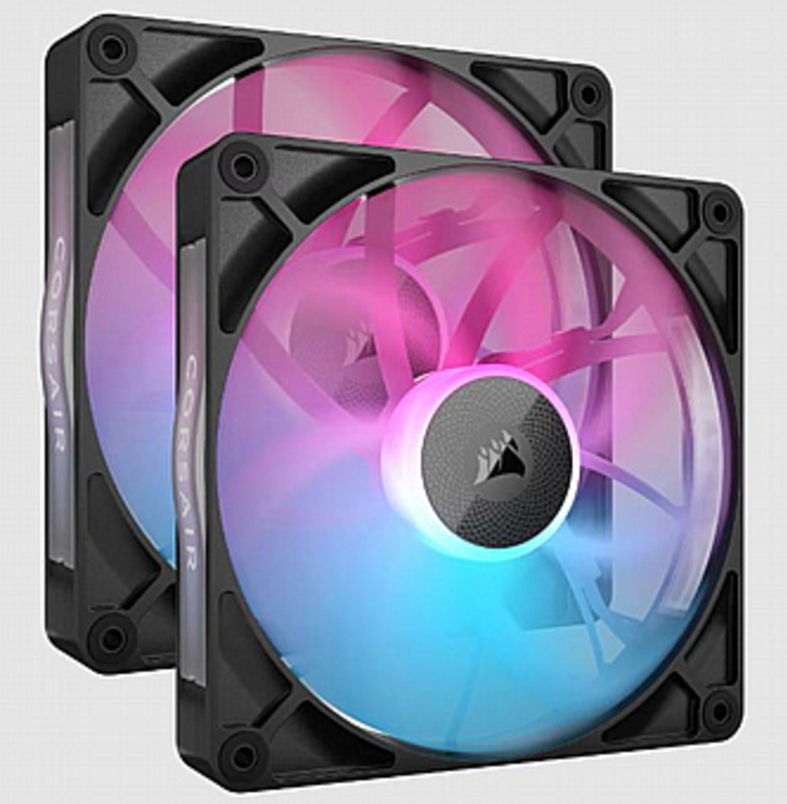 זוג מאווררים עם בקר Corsair iCUE LINK RX140 RGB 140mm Twin Starter Kit Black