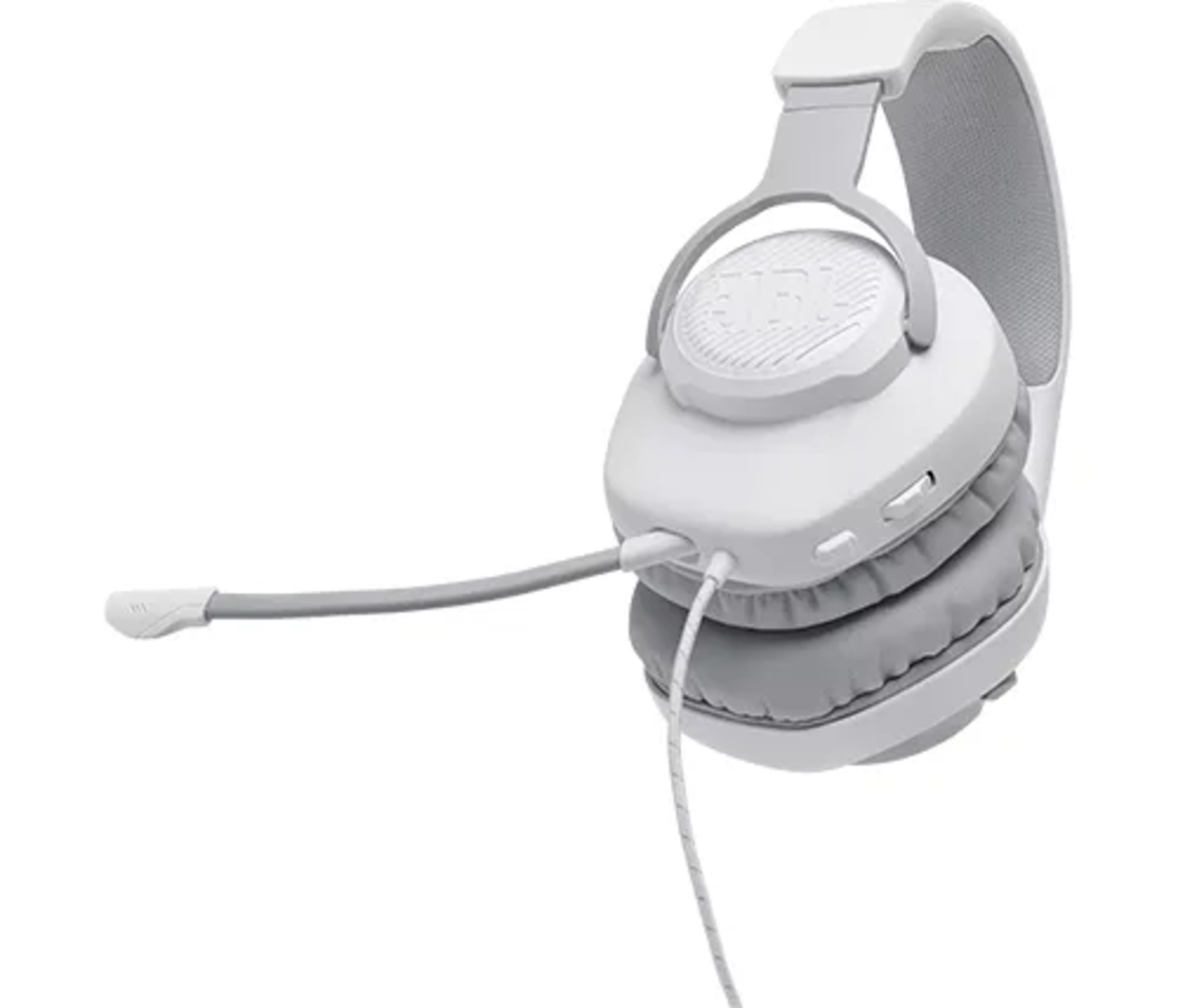 אוזניות גיימינג לבן JBL Quantum 100