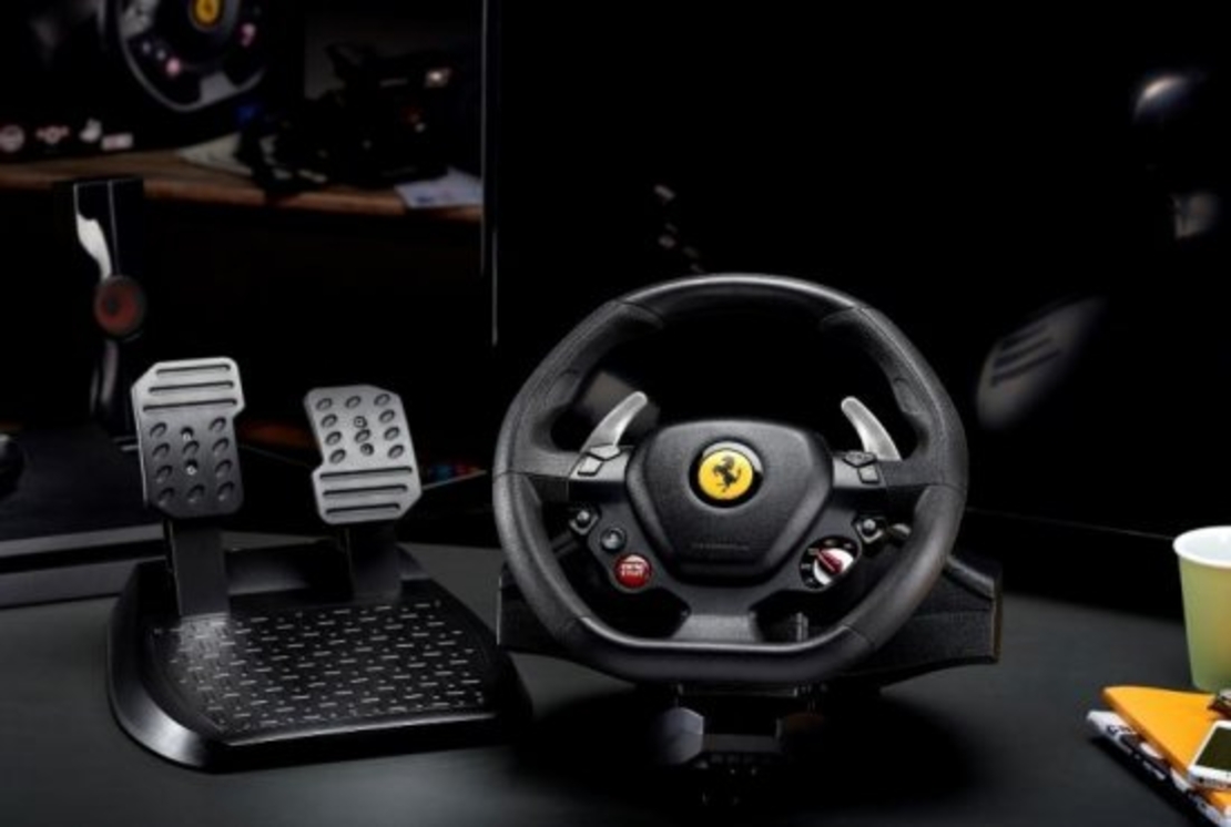 הגה מירוצים עם דוושות Thrustmaster T80 Ferrari 488 GTB Edition PC/PS4