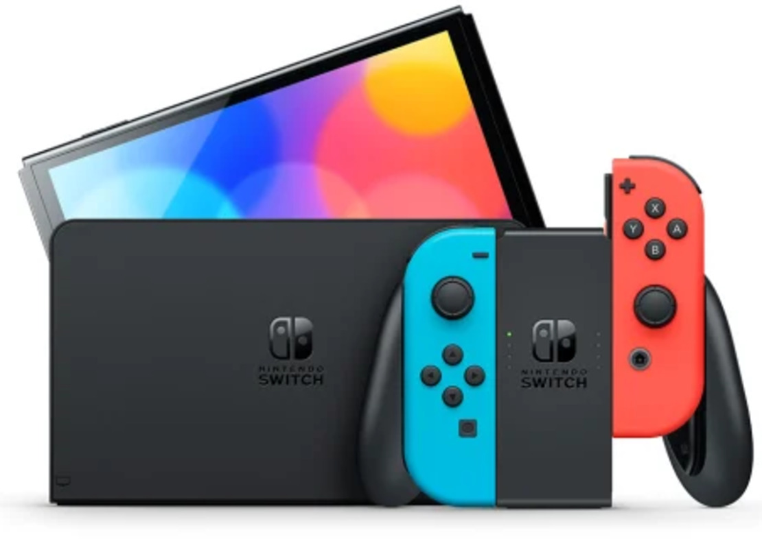 קונסולה נינטנדו שחור Nintendo Switch OLED
