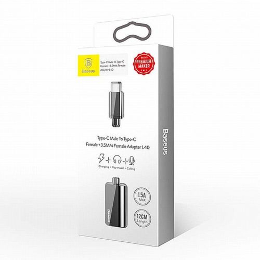 מתאם טעינה ושמיעת מוזיקה Baseus Type-C 3.5mm Adapter L40