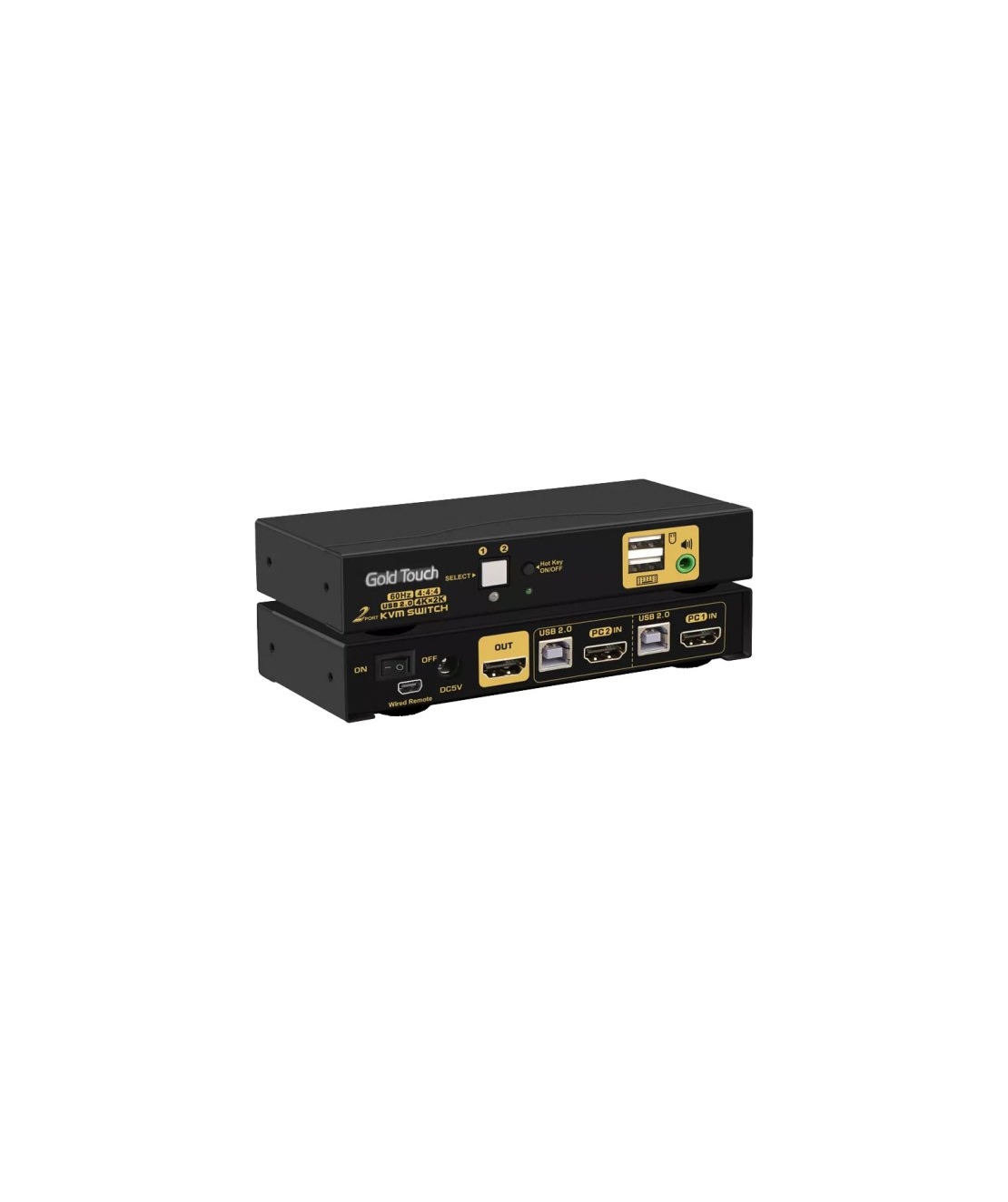 מתג Gold Touch KVM 2 port HDMISwitch 4K 60HZ