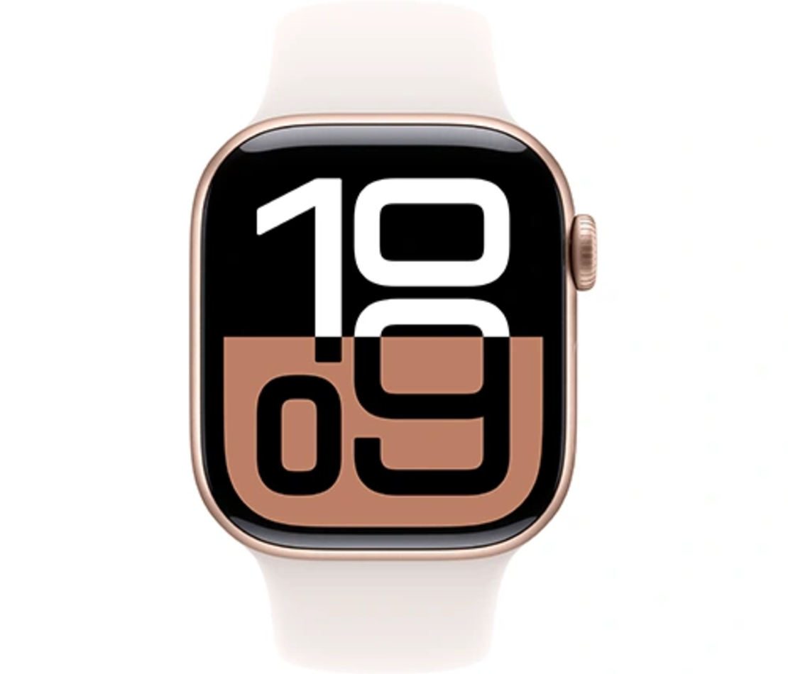שעון חכם Apple Watch Series 10 GPS 42mm Rose Gold Aluminium Case with Light Blush Sport Band - S/M