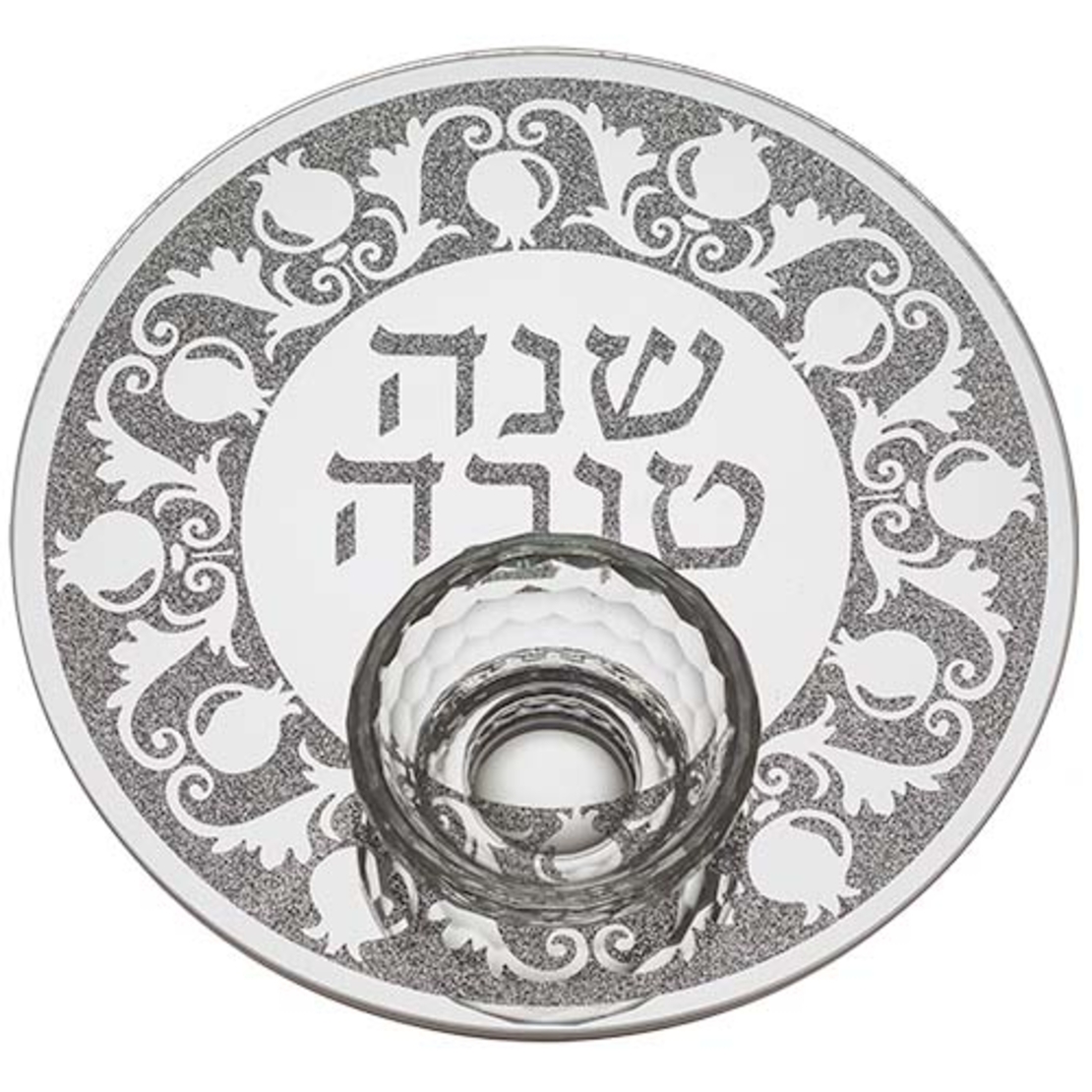 כלי זכוכית לדבש מהודר עם כפית עץ