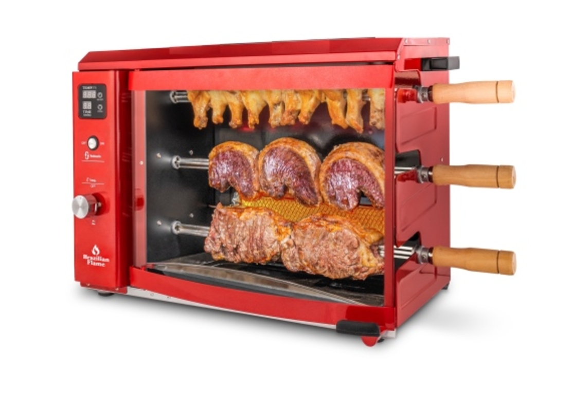 גריל שיפודים ברזילאי BRAZILIAN FLAME 3B (אדום)