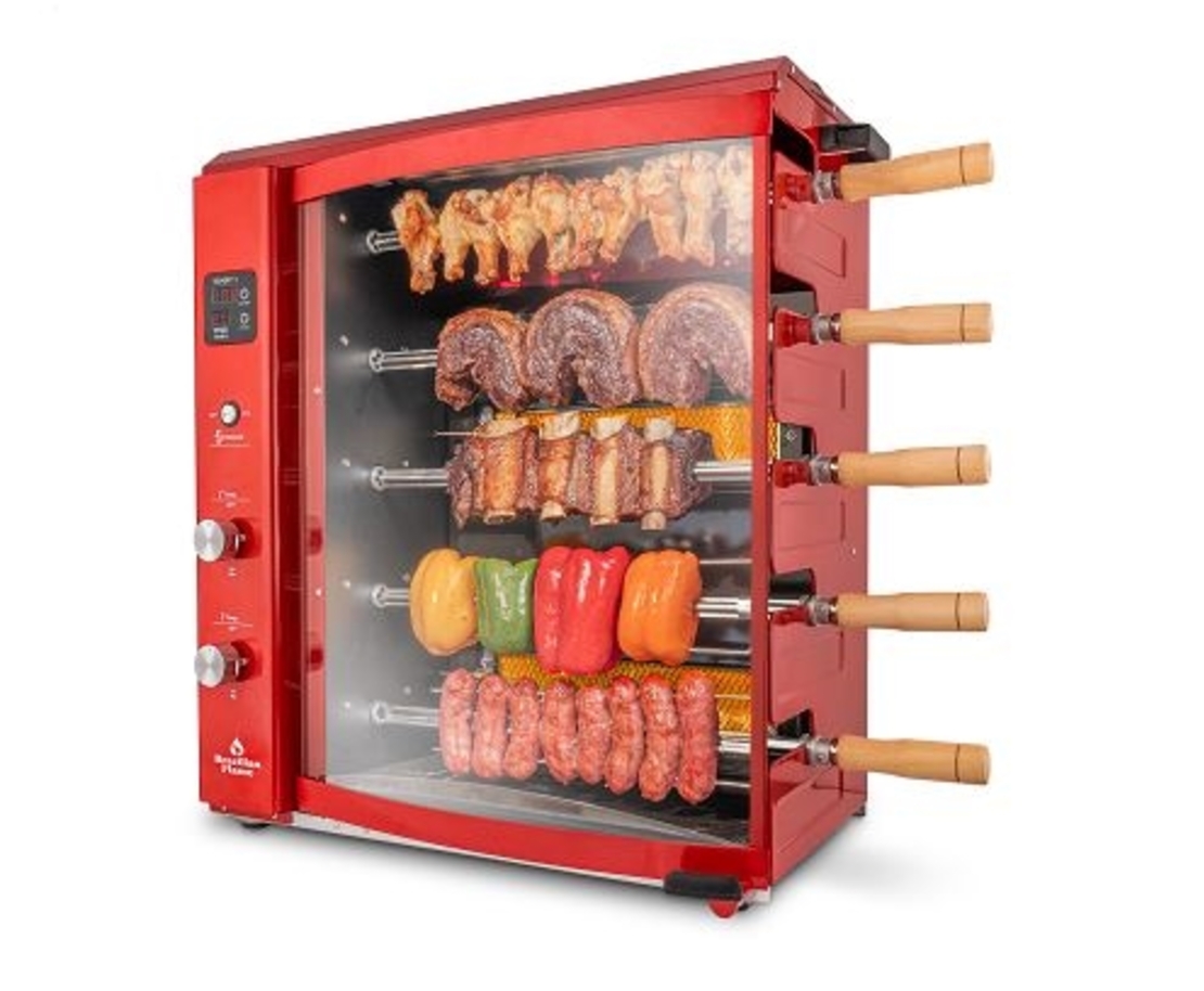 גריל שיפודים ברזילאי BRAZILIAN FLAME 5B (אדום)