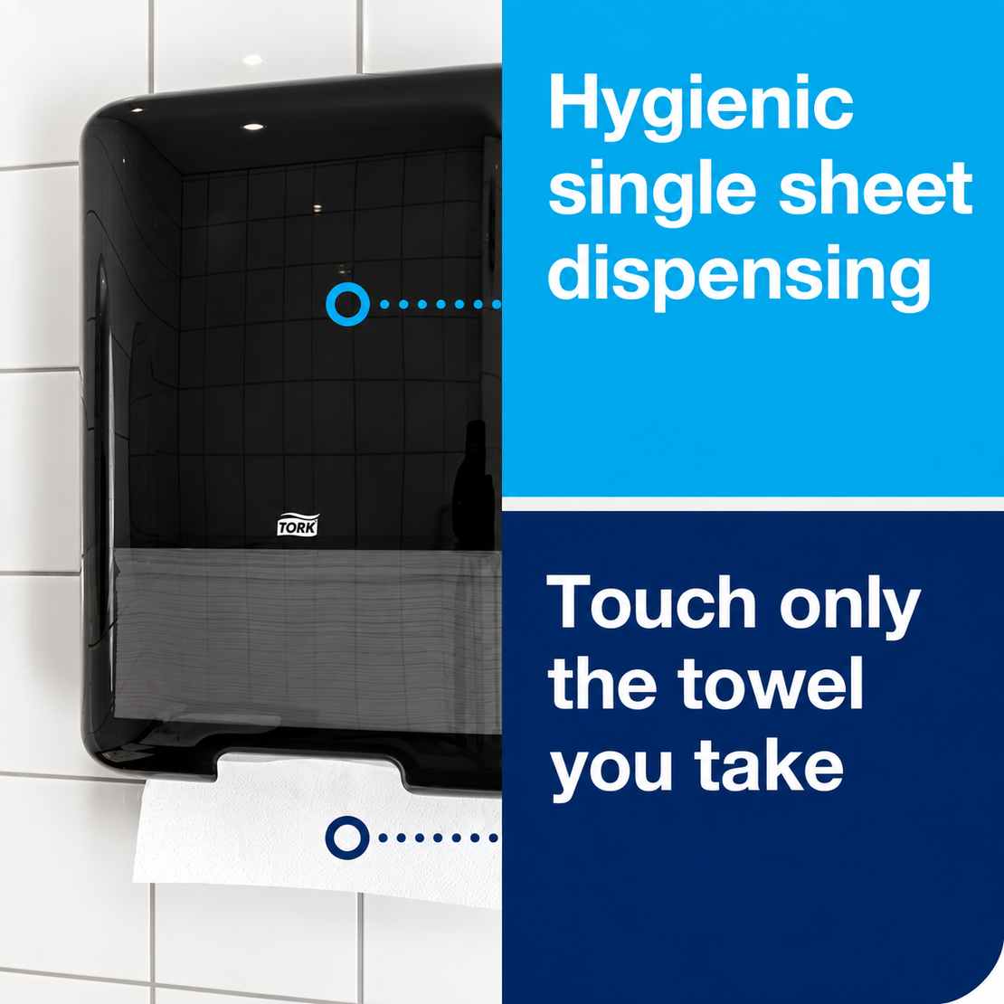 מתקן למגבות נייר Tork Singlefold Hand Towel Dispenser 553000 – צבע לבן