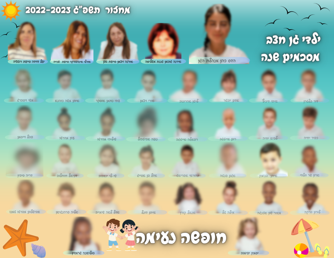 תמונת מחזור סוף שנה דגם חוף ים