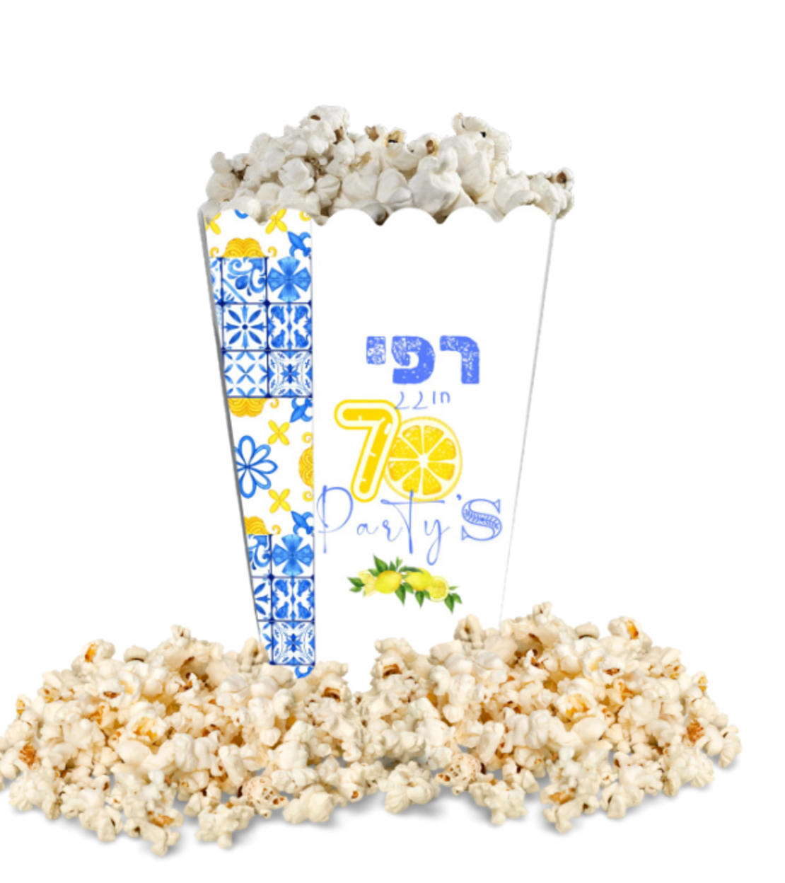 קופסאת חטיפים/ פופקורן דגם יווני