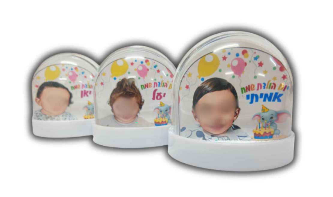 כדור שלג עם תמונה