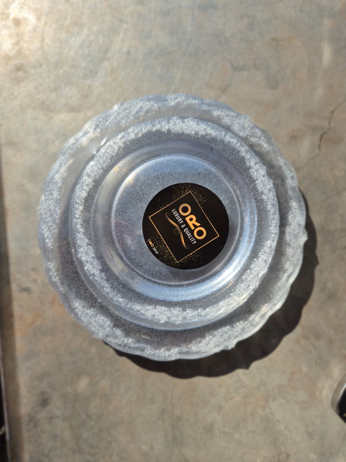 סט צלחות מהודר 16 יח' וינטאג' נצנץ כסף